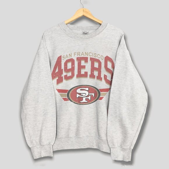 90s Vintage San Francisco 49ers Crewneck Sweatshirt Retro 49ers NFL Football Tee - Picture 1 of 2